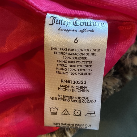Juicy Couture Faux Fur Leopard Coat - Picture 8 of 13